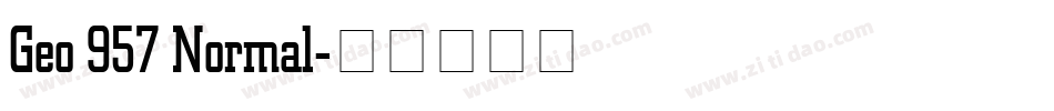 Geo 957 Normal字体转换